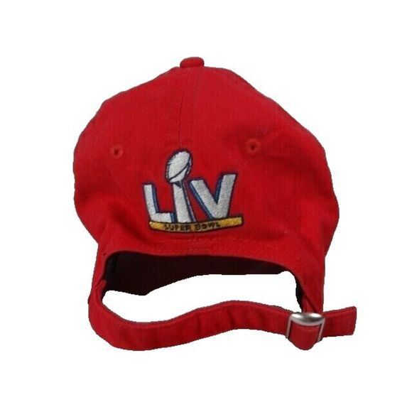 New Era NFL Hat Super Bowl LV Strapback Red Cap 9TWENTY Embroidered Logo Sports - Picture 4 of 6